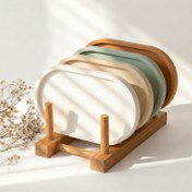 تصویر استند بیضی سنگ مصنوعی 