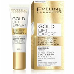 تصویر کرم لیفتینگ دور چشم طلا 15میل اولاین Eveline Gold Lift Expert Eye Cream 15ml