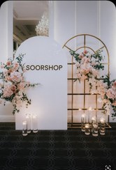 تصویر بک گراند چوبی قوس دار 