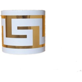 تصویر نوار قرنیز طرح ورساچه سفید طلایی سایز ۱۰ سانتیمتر 