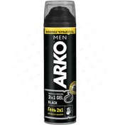 تصویر ژل اصلاح آرکو مدل BLACK حجم 200 میلی لیتر ا ARKO MEN 2 IN 1 SHAVING & CLEANSING BLACK GEL 200ml ARKO MEN 2 IN 1 SHAVING & CLEANSING BLACK GEL 200ml
