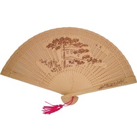 تصویر بادبزن چوبی وینتیج 