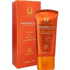 تصویر کرم ضد آفتاب spf 30 لاکچری کوین ۵۰ میل LUXURY COIN SUNCREAM