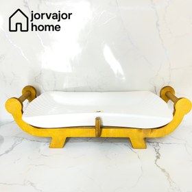 تصویر جوجه خوری سرامیک پایه چوبی 