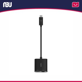 تصویر مبدل 1 به 2 USB-C به USB-C و اترنت بلکین مدل INC001bt 