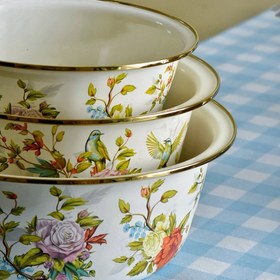 تصویر لگن لعابی طرح گنجشک 