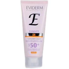 تصویر کرم ضد آفتاب رنگی اوی وایت EVIDERM SPF50 Eviderm Eviwhite Tinted Sunscreen Cream SPF50 40ml