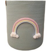 تصویر سطل زباله اتاق کودک لالبپاپ مدل RB - آبی آسمانی 