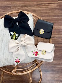 تصویر گلسر پاپیون گلدوزی شده 