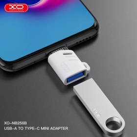 تصویر مبدل OTG تبدیل USB به Type-C ایکس او مدل NB256 