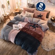 تصویر روتختی مخمل هرمس کد 138 - عرض 180 / ارتفاع 35 / لحاف یک تیکه دوختدار bedspread