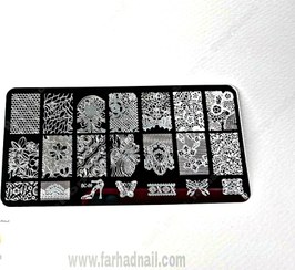تصویر شابلون فلزی ناخن BC09 