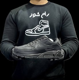 تصویر کتونی نایک ایر مکس مدل Nike air max 90 (triple black) 