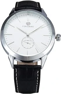 MASTOP Automatic Mechanical Watch - Moon Star Design With Leather Strap, 42mm Waterproof Wristwatch