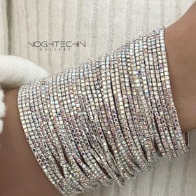 تصویر دستبند زنانه تنیسی مدل کِشی Women's tennis bracelet cashmere model