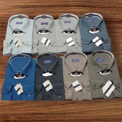 تصویر پیراهن مردانه کلاسیک پارچه تترون ساده 