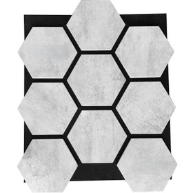 تصویر ترمووال شش ضلعی آکوستیک|رنگ بتنی روشن 