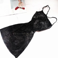 تصویر پیراهن مخمل کوتاه 