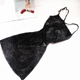 تصویر پیراهن مخمل کوتاه 