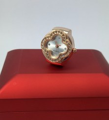 تصویر ساعت انگشتری - بدنه رزگلد صفحه صدفی 