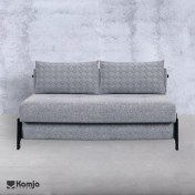 تصویر مبل دو نفره تختخواب شو دیلا پایه مشکی 