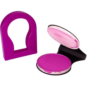 تصویر گچ مو سکه ای بنفش 