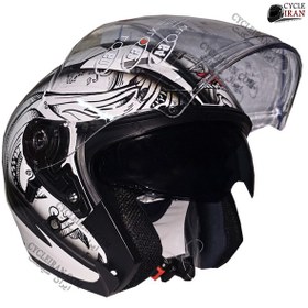 تصویر کلاه کاسکت راپیدو - مدل بدون فک عینک دار کد 878 