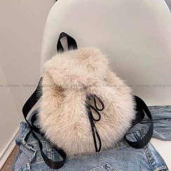 تصویر کیف و کوله خز مدل تدی 