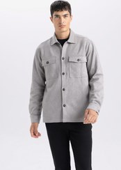 تصویر ژاکت مردانه خاکستری Defacto | D3379AX25SP اورجینال 