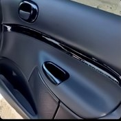 تصویر ست مدالیون رو دری پژو 206 و 207-نوار پیانویی دوخت قرمز 