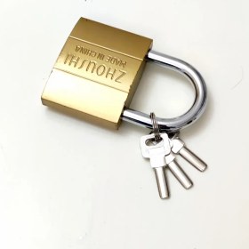 تصویر قفل آویز سایز ۷۵ میلی متر طلایی 