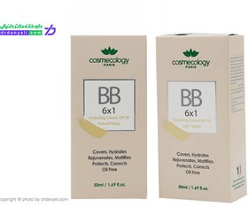 تصویر بی بی کرم 6در1 SPF20 بژ روشن کاسمکولوژی 50 میلی لیتر BB Hydrating Cream 6*1 SPF20