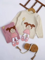 تصویر بلوز بافت دخترانه گرم مدل بادبادک بلوز بافت دخترانه گرم مدل بادبادک