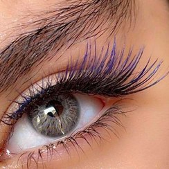 تصویر لنز رنگی سلنا دوردار آبی روشن و طوسی ماهانه 