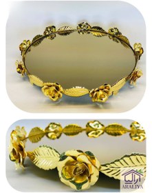 تصویر سینی گلبرگ کف آینه 