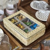 تصویر باکس تنقلات حصیری شش خانه 