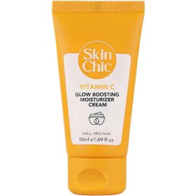 تصویر کرم مرطوب کننده و روشن کننده حاوی ویتامین C حجم 50 میلی لیتر اسکین شیک Skin Chic Vitamin C Moisturizing Cream 50 ml