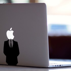 تصویر برچسب تزئینی ونسونی مدل Apple Anonymous مناسب برای مک بوک 
