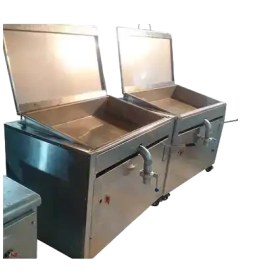 تصویر تابه گردان صنعتی با شیر تخلیه 