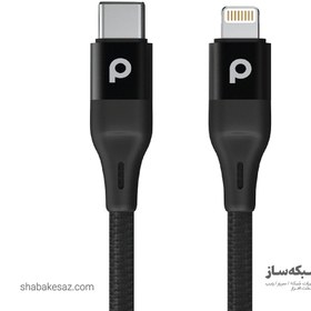 تصویر کابل تایپ سی به لایتنینگ پرودو با طول 2.2 متر مدل Porodo PD-CLBRPD22-BK Porodo Type-C To Lightning Cable 2.2 M PD-CLBRPD22-BK