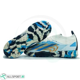 تصویر کفش چمن مصنوعی آدیداس مسی Adidas Messi Crazy Fast White Blue 