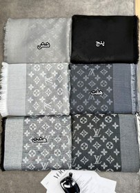 تصویر روسری کشمیر زنانه قواره ۱۴۰ برند لویی ویتون کد1214 