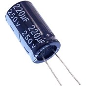 تصویر خازن الکترولیتی 220uF 250V 220UF 250V