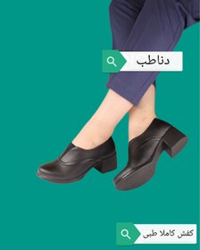 تصویر خرید آنلاین کفش مجلسی طبی راحتی زنانه زیره پی یو کد ۱۹۹ - مشکی / 37 