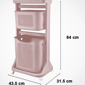 تصویر نام محصول : سبد رخت دو طبقه طرح بافت 