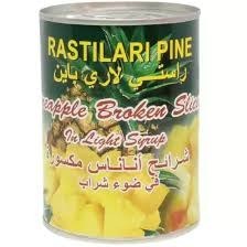 تصویر کمپوت اناناس راستی ۵۶۰گزم وارداتی برند rastilari pine
