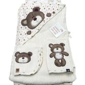 تصویر ست حوله 5 تکه خرسی نوزادی مادرکر mothercare 