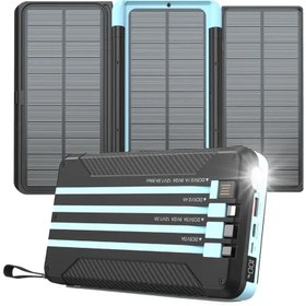 تصویر پاوربانک خورشیدی پاورولوژی مدل PP070 ظرفیت 16000 میلی آمپر ساعت POWER BANK SOLAR