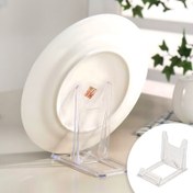 تصویر نگهدارنده بشقاب مدل پلی نیک بسته 6 عددی - بی رنگ 