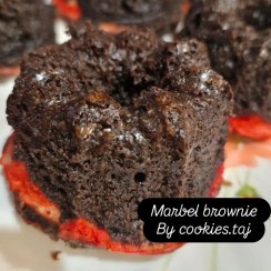 تصویر ماربل براونی کاپ کیکی Marble brownie